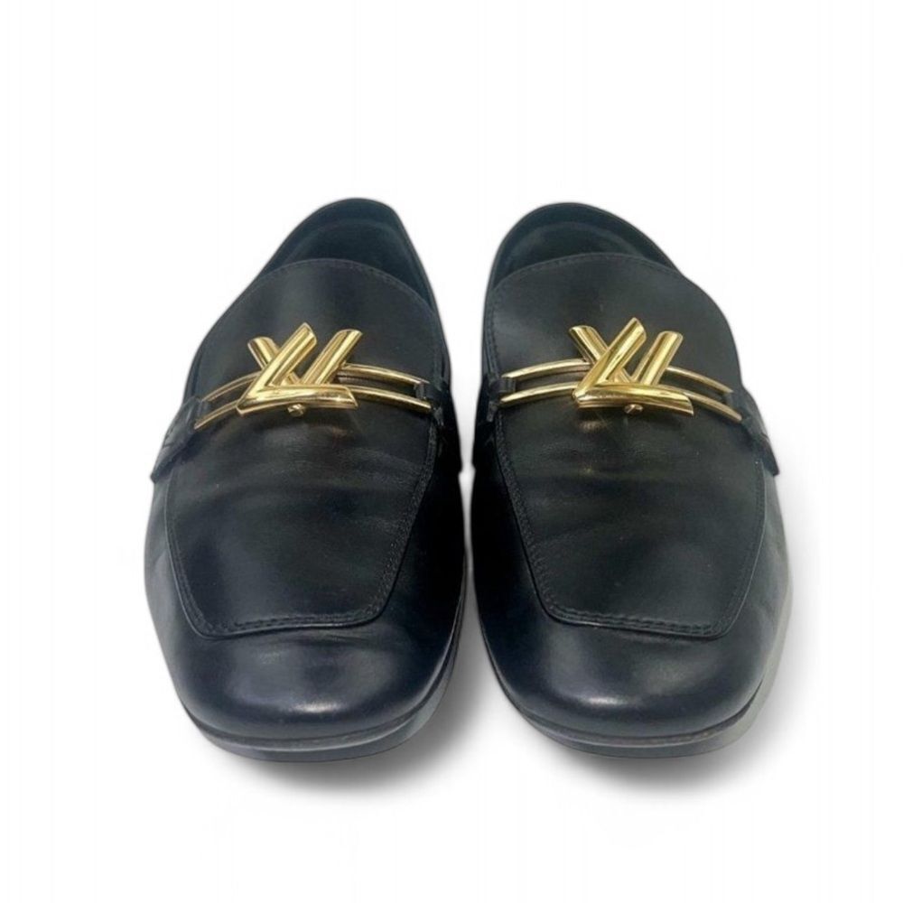 Authentic LOUIS VUITTON Women's Black LV Logo Upper Case Loafers Size EU… - Picture 5 of 15